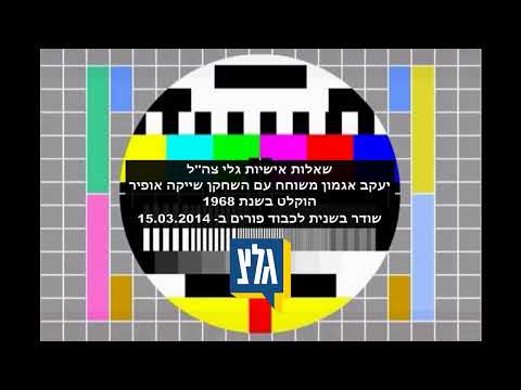 שאלות אישיות 1968 יעקב אגמון משוחח עם השחקן שייקה אופיר גלי צה''ל