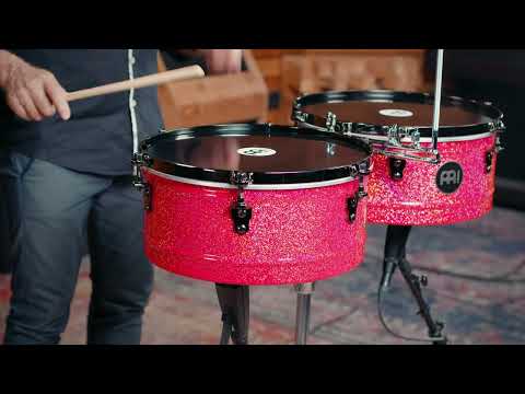 Meinl Percussion Manolito Rodriguez Signature Timbales, Atomic Red - MR1415 - 2/3