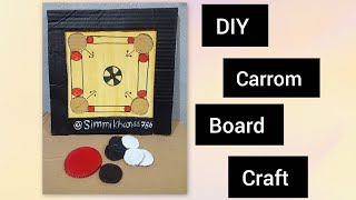 DIY Carrom Board craft | Carrom Board Making Tutorial With cardboard | Carrom board using cardboard