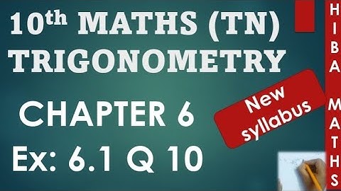 10th maths chapter 6 exercise 6.1 question 10 tn samacheer hiba maths