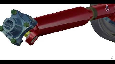 Catia v5 DMU Kinematics Simulation (Animation) of Drive (Cardan) Shaft with Rendering