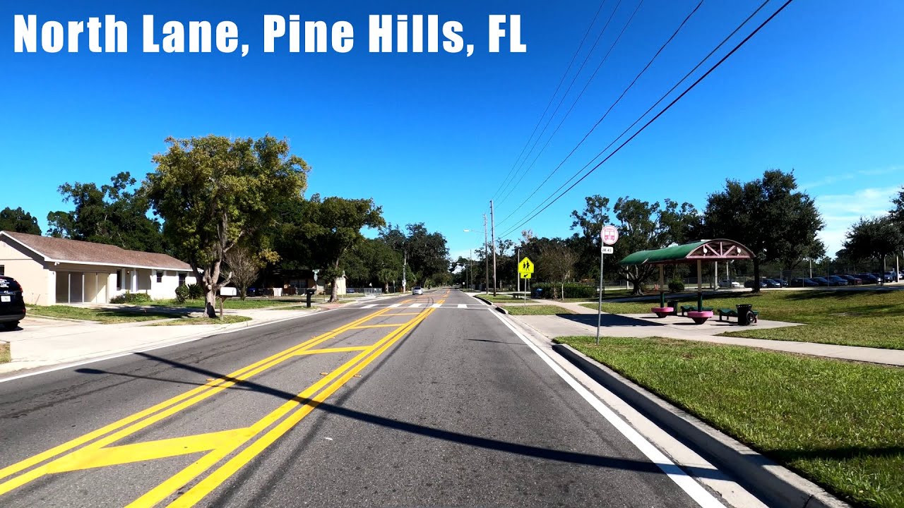 Drive down North Lane in Pine Hills, FL from Powers Dr around Lake