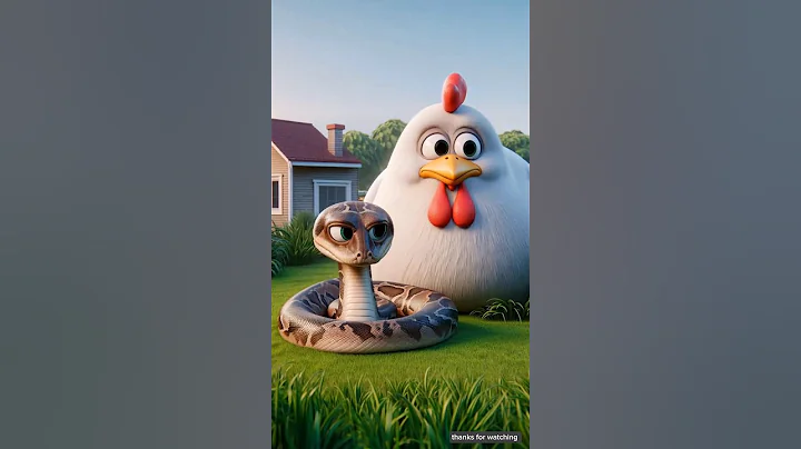A lovely story of a hen and a python 🐍 #shorts #ai #hen #snake #trending
