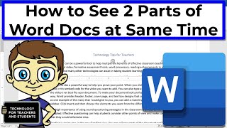 viewing multiple parts of microsoft word documents at once