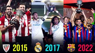 جميع الأندية الفائزة بكأس السوبر الاسباني من 1982 إلى 2022
