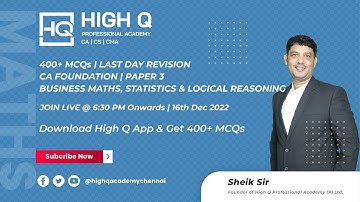 Rapid revision Paper 3 math