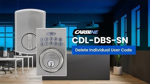 Carbine CDL-DBS-SN Delete Individual User Code