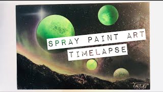 Spray Paint Art by Aerosotle - Aurora Galaxy Spray Painting