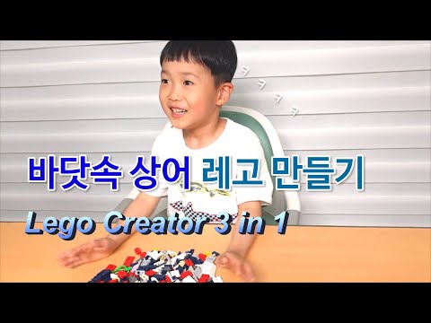 레고 크리에이터 3 in 1 바닷 속 상어 만들기