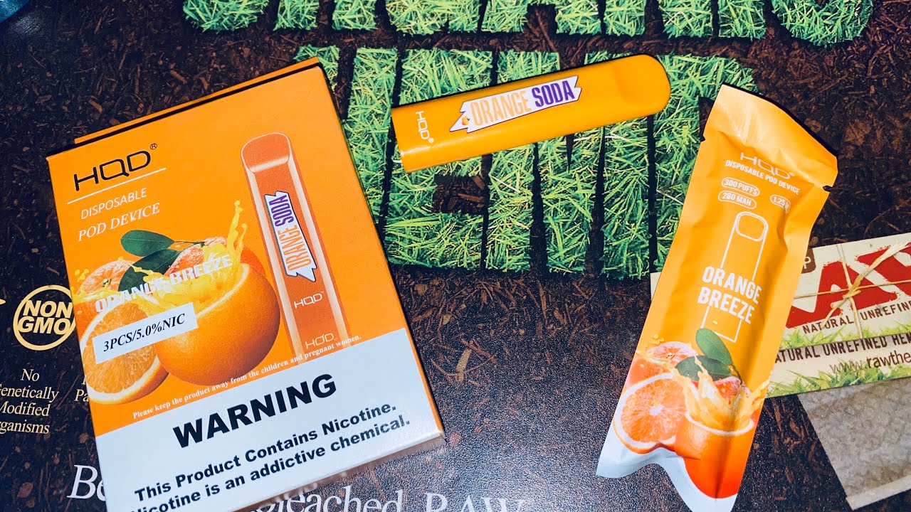 HQD Orange Soda Cuvie Review - Disposable Vape Review