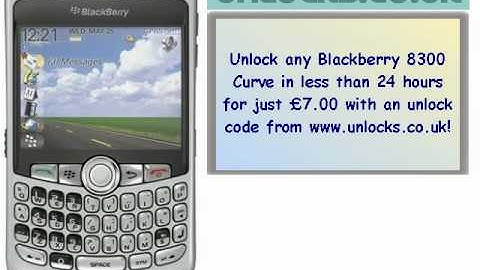How To Unlock Blackberry 8300 Curve - MEP Code
