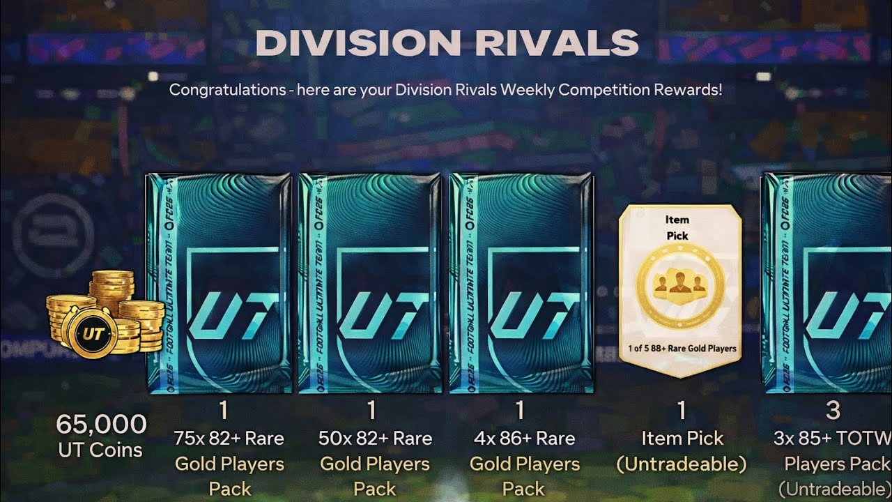 Division 9 Rivals Elite Division Rivals Tier 2 Rewards 4/16 FC26 - YouTube