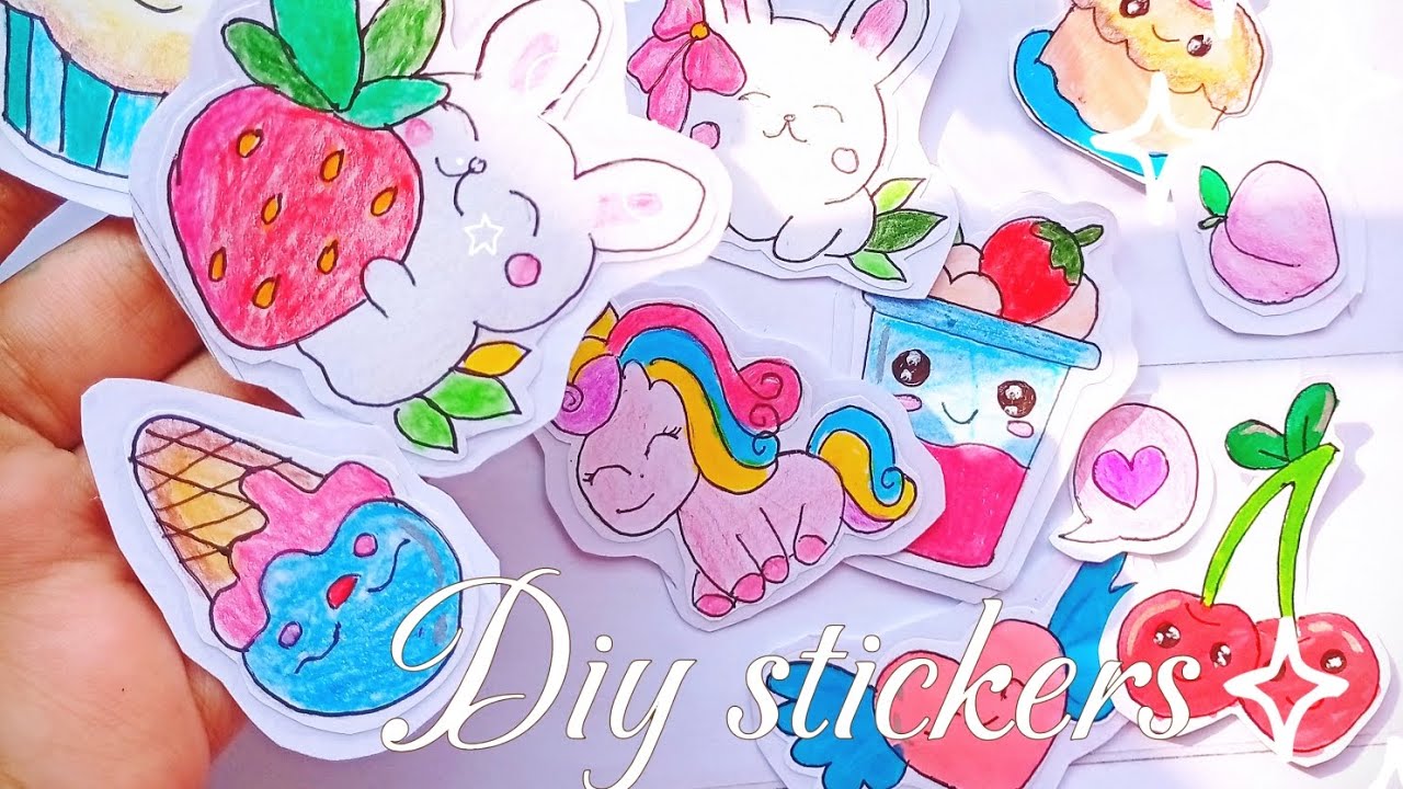 How to make stickers at home.very easy tricks for making stickers.#diy ...