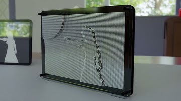 Bad Apple played on Pinart made in blender