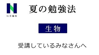 夏の勉強法【生物】