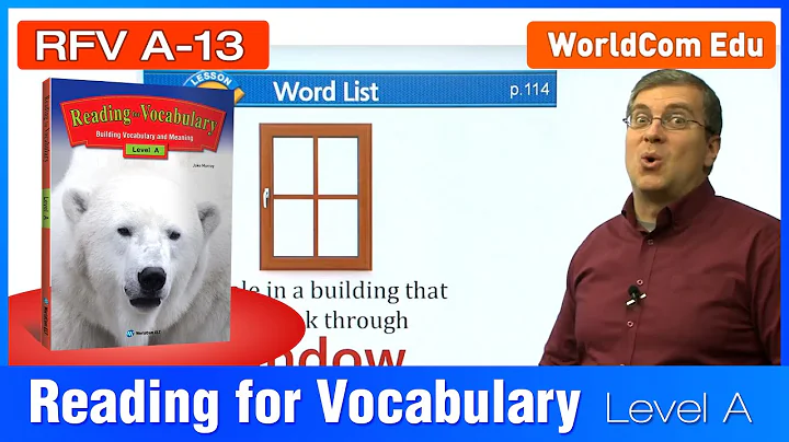 Learn English | Reading for Vocabulary | Level A | Lesson 13 |  Brian Stuart  (미국교과서) (영어