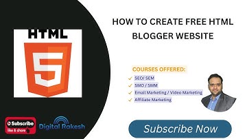 How To Create Free HTML Blogger Website