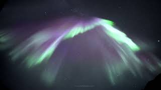 4K northern lights aurora borealis  timelapse EOS R8 - 10mm fisheye lens