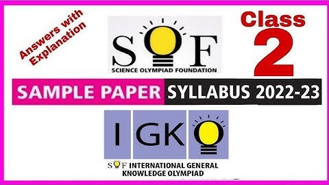 Class 2 IGKO Sample Paper 2022-23 / IGKO Class 2 Solved Sample Paper 2022-23