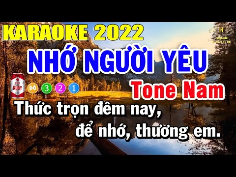Nhớ Người Yêu Karaoke - Nhớ Người Yêu Karaoke Tone Nam Nhạc Sống Dễ Hát Nhất 2022 | Trọng Hiếu