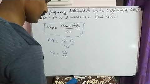 Problem on Karl Pearson coefficient of skewness(CDZ3A)