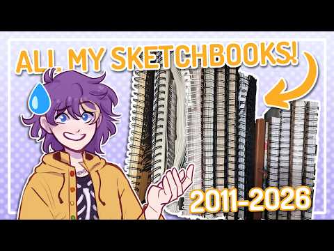 15 Years Worth of Sketchbooks!! - [Mega Sketchbook Tour/Flip Through!]