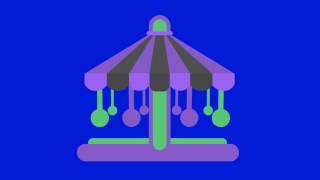 Animated Ball Ride Blue Screen - Green Screen Footage