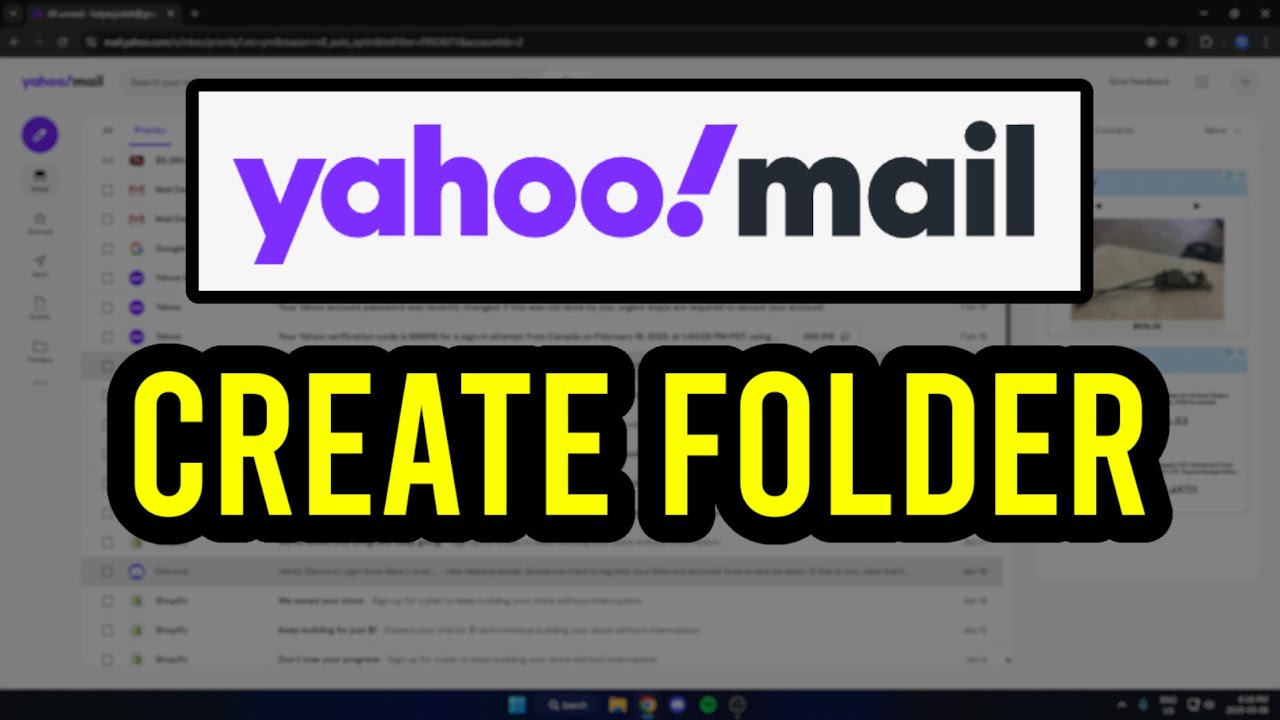 How to Create a Folder in Yahoo Mail - YouTube