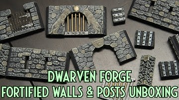Dwarven Forge Fortified Walls & Posts Unboxing