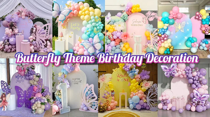 Butterfly Theme Birthday Party Decorations/Girls Birthday Decoration Ideas/Kids Birthday Decorations
