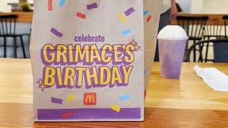 Trying GRIMACE’S BIRTHDAY MEAL from McDonald’s!