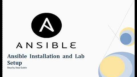 Ansible installation and lab setup