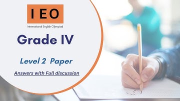International English Olympiad (IEO) Level 2- SOF previous year paper for Class 4