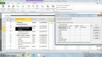Ms. Project - Asignar Recursos (Trabajo, Material y Costo)