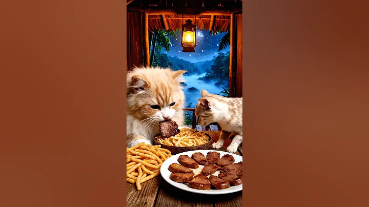 Video 11616071: himalayan cat, singapura cat, cat eating