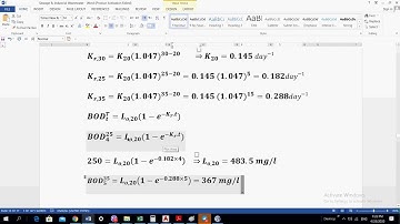 Civil Engineering   Msc Water & Environment   River Pollution   BOD   Part #3