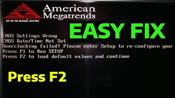 How To Fix Press F2 to Load Default Values and Continue