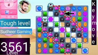 Candy crush saga level 3561 । No boosters । Tough level । Candy crush 3561 help । Sudheer Gaming