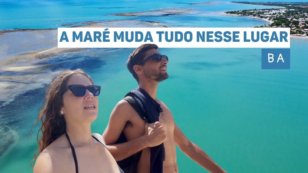Como fica a praia de COROA VERMELHA na maré baixa | SANTA CRUZ CABRÁLIA