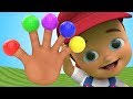 Mini-golf Balls Finger Family Rhymes | Learn Colors for Children with Baby Play Color Balls 3D Kids