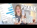 SONG LYRICS PRANK! YouTube