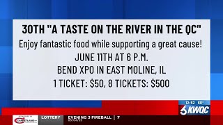 Tickets on sale for "A Taste on the River in the QC"