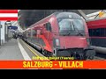 Cab Ride Salzburg Hbf - Villach Hbf (ÖBB, Austria, August 2024) train driver's view in 4K