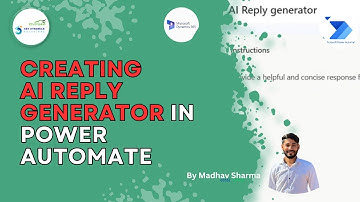 How to create AI Reply Generator in Power Automate|| 50