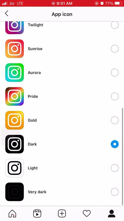 How to change instagram icon