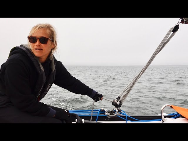 She was TERRIFIED. Our First SOLO Trimaran Sail