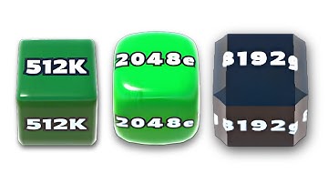 Jelly Run 2048 Mega Merge Race | 3 Modes Gameplay | High Score: 512K vs 16f vs 32h