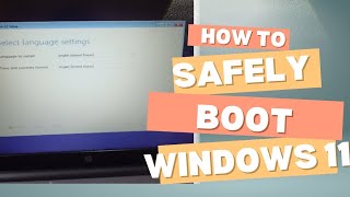 How to safe boot windows 11 on and HP Laptop (without out losing data)
