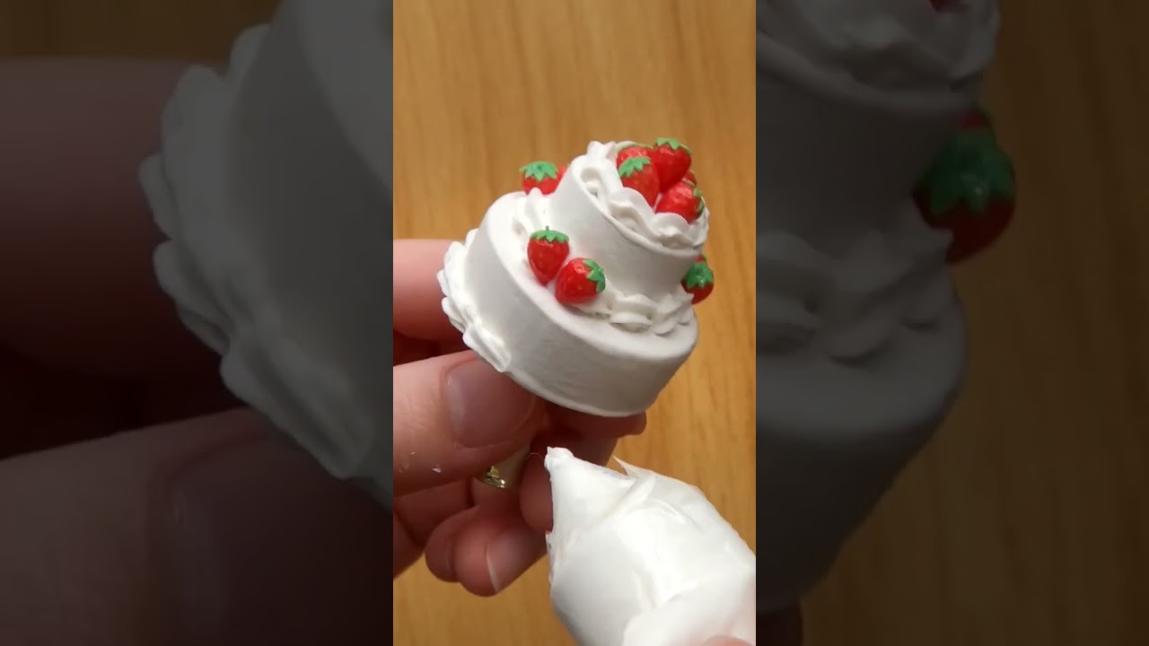 ケーキのデコレーション【ミニチュア】#ミニチュアminiature #ケーキ