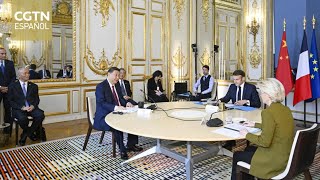 Xi sostiene una reunión trilateral con el presidente francés y la presidenta de la Comisión Europea